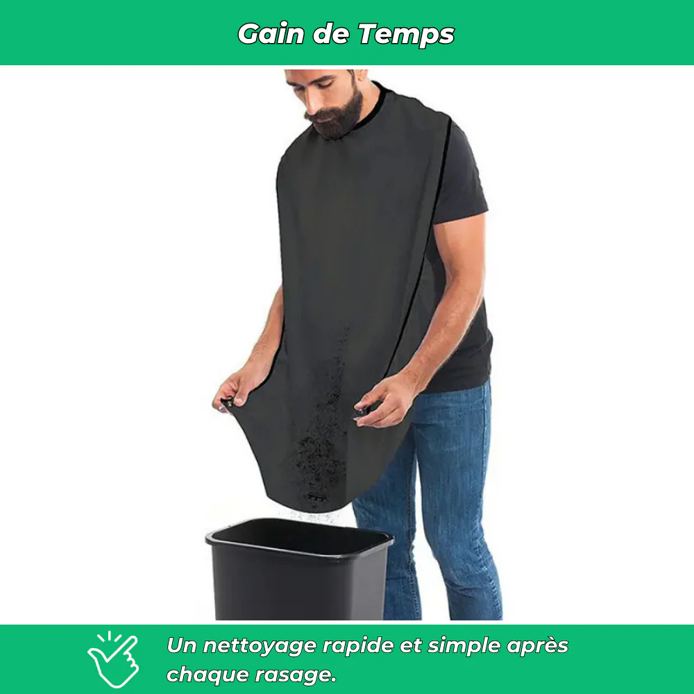 Tablier de rasage barbe homme étanche avec ventouses - Image 4