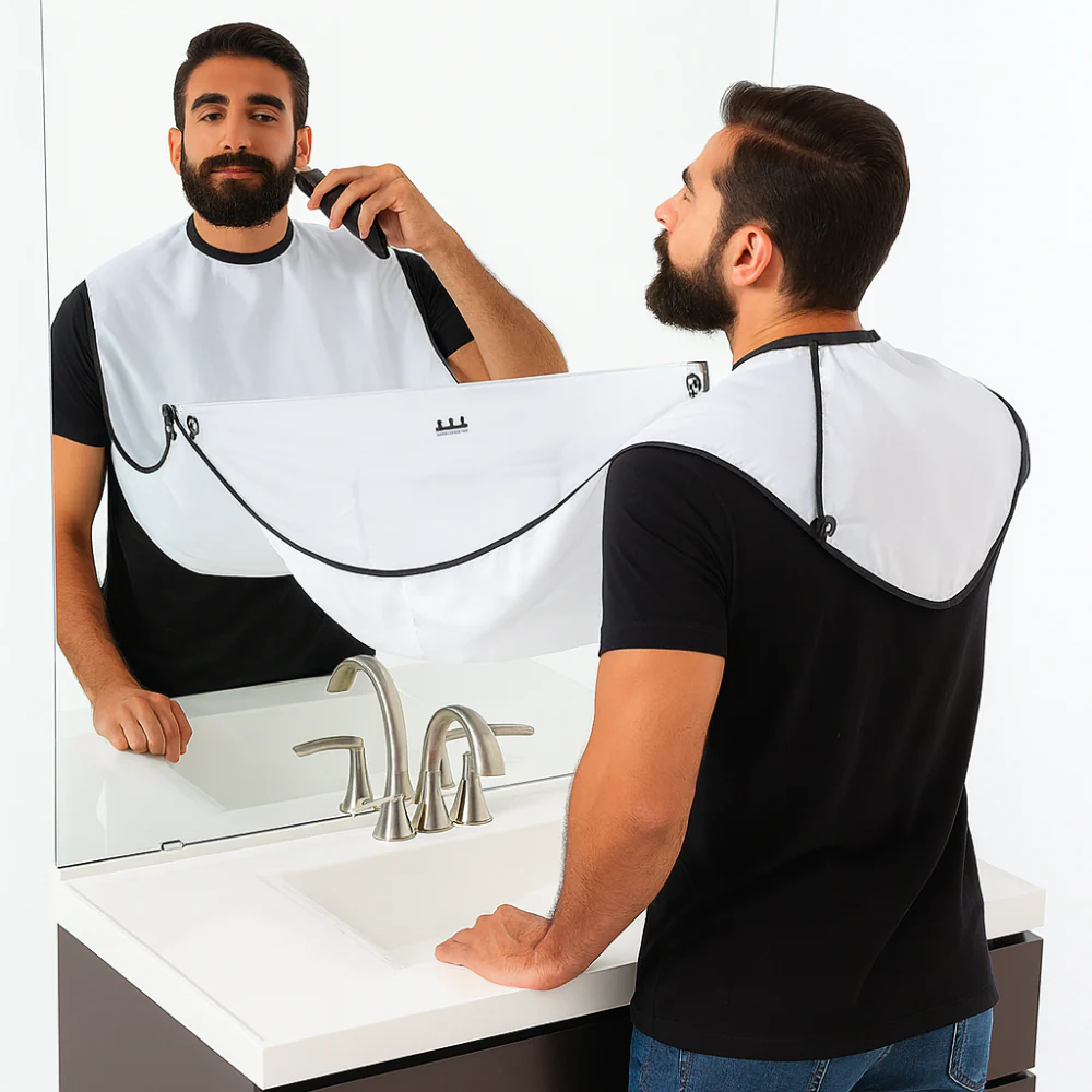 Tablier de rasage barbe homme étanche avec ventouses - Image 6