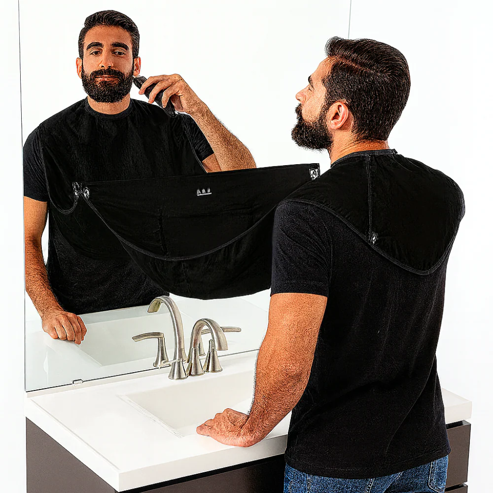 Tablier de rasage barbe homme étanche avec ventouses - Image 7
