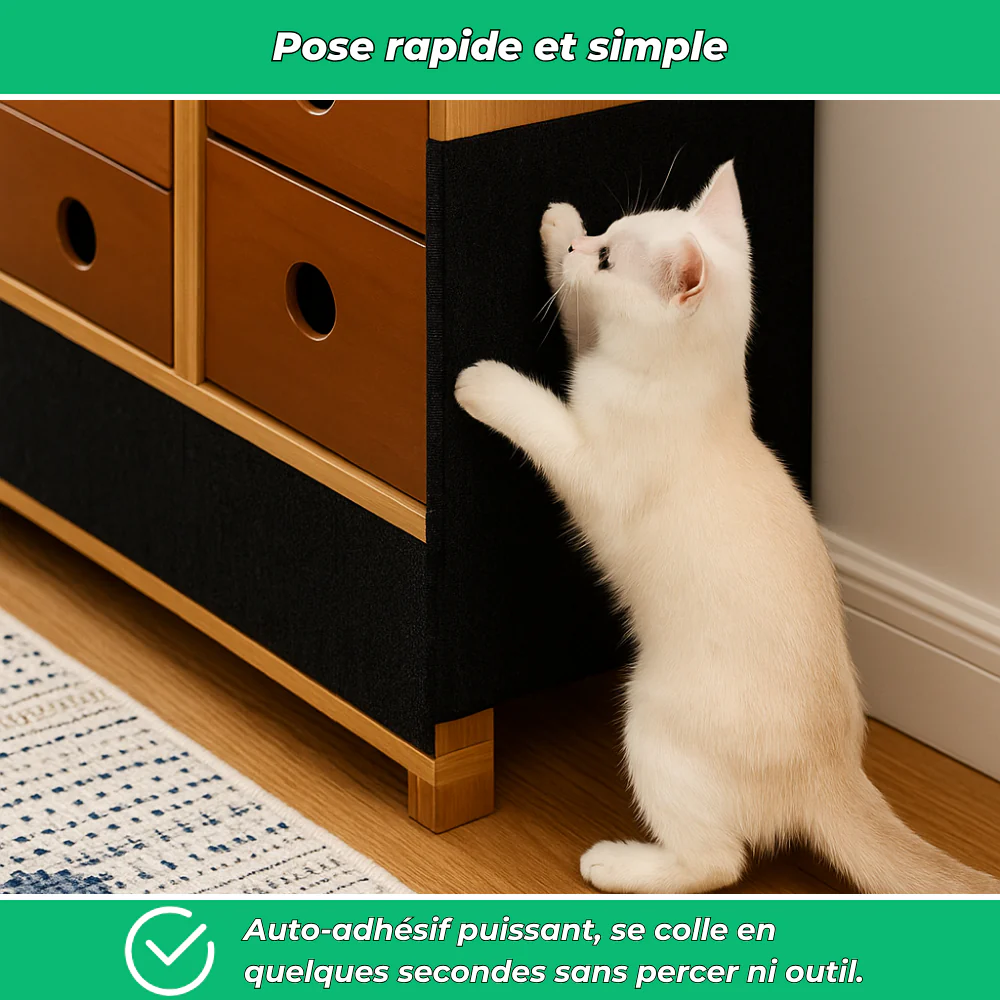 Tapis griffoir auto-adhésif pour chats – Protège murs et meubles des griffes - Image 4