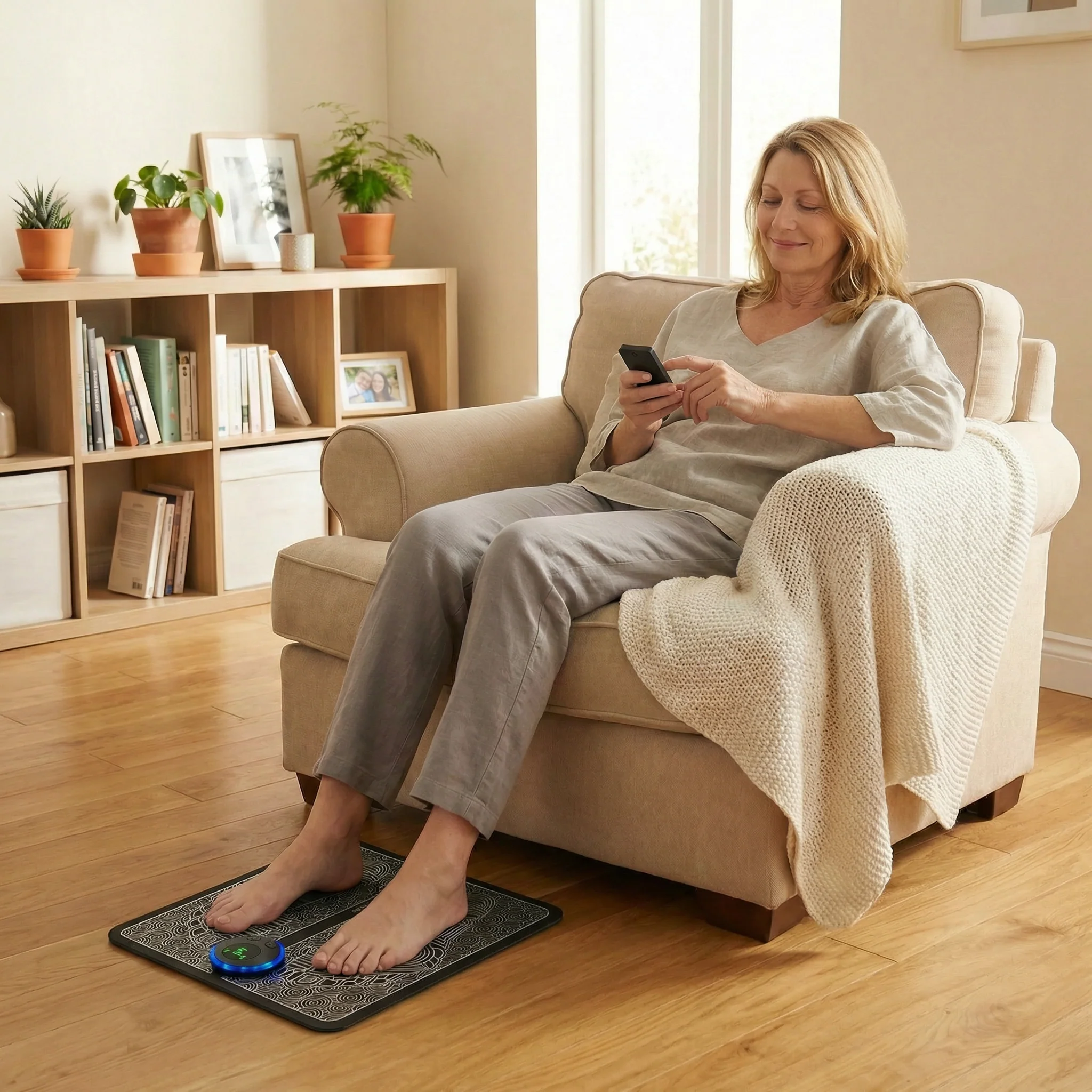 Tapis Massage de Pieds Électrique | Soulagement Douleur & Circulation Sanguine - Image 2