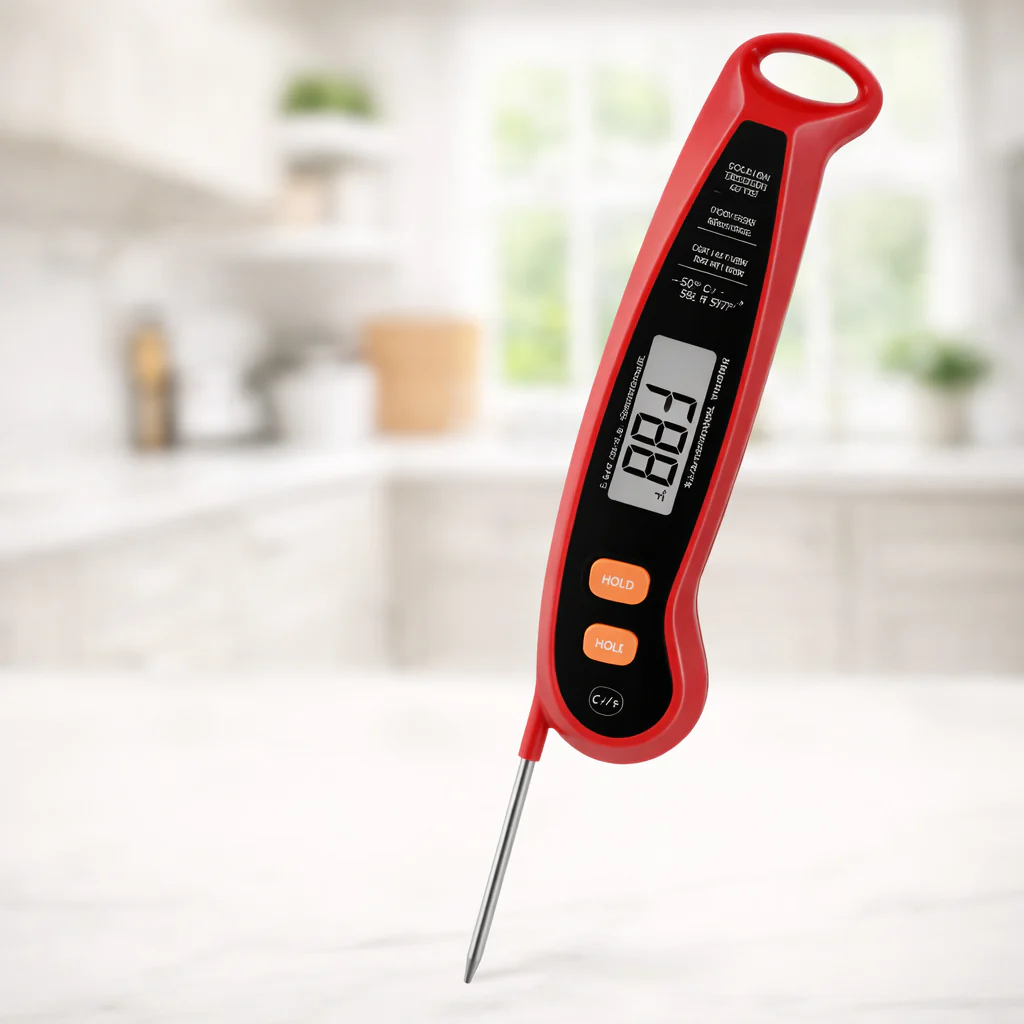 ThermomĂštre de Cuisine Digital Ă Double Sonde Pliable en Inox - Image 2