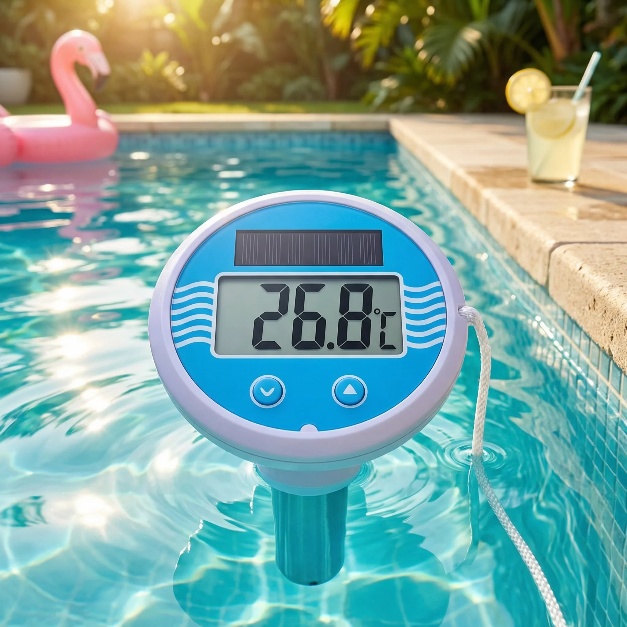 Thermomètre de Piscine Flottant Solaire avec Affichage Digital – Lectures Précises & Étanche - Image 2