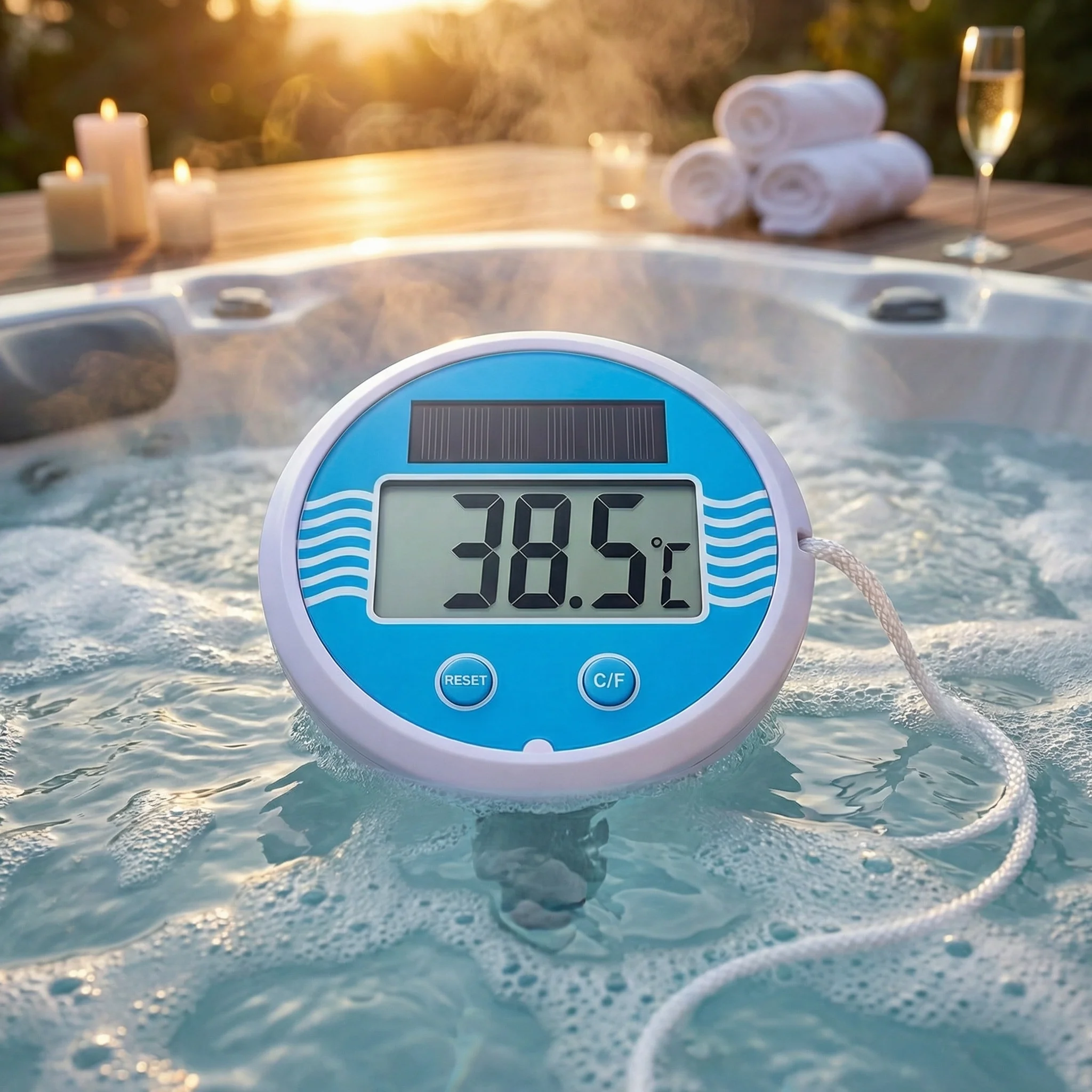 Thermomètre de Piscine Flottant Solaire avec Affichage Digital – Lectures Précises & Étanche - Image 4