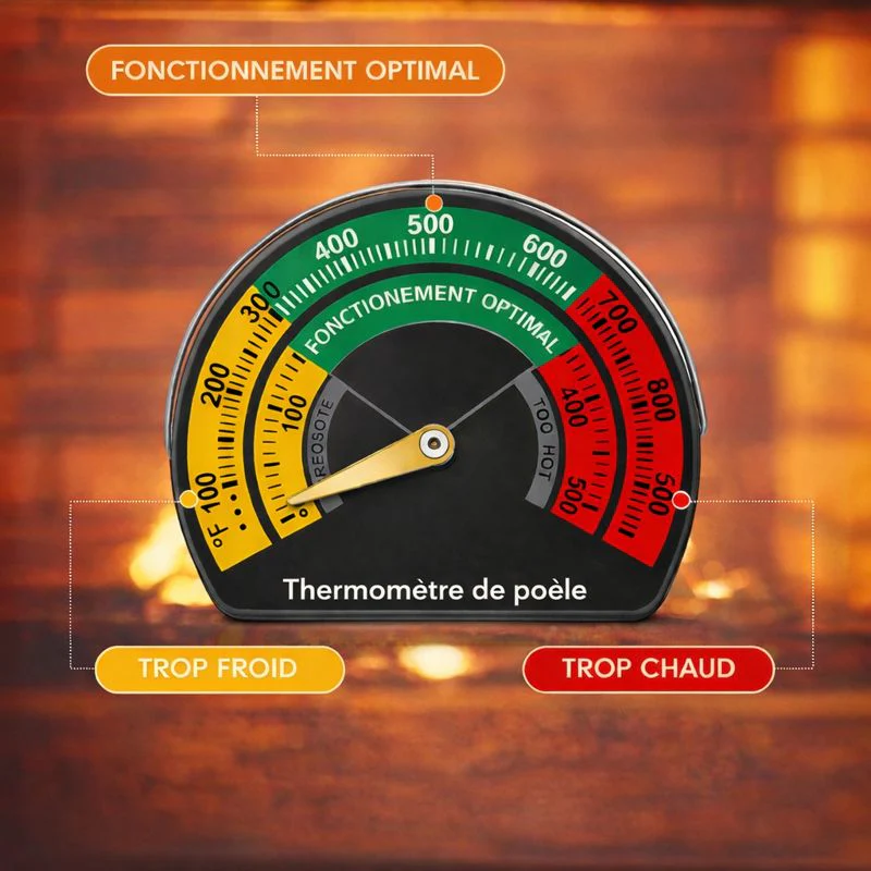 Thermomètre magnétique pour poêle à bois - Image 3