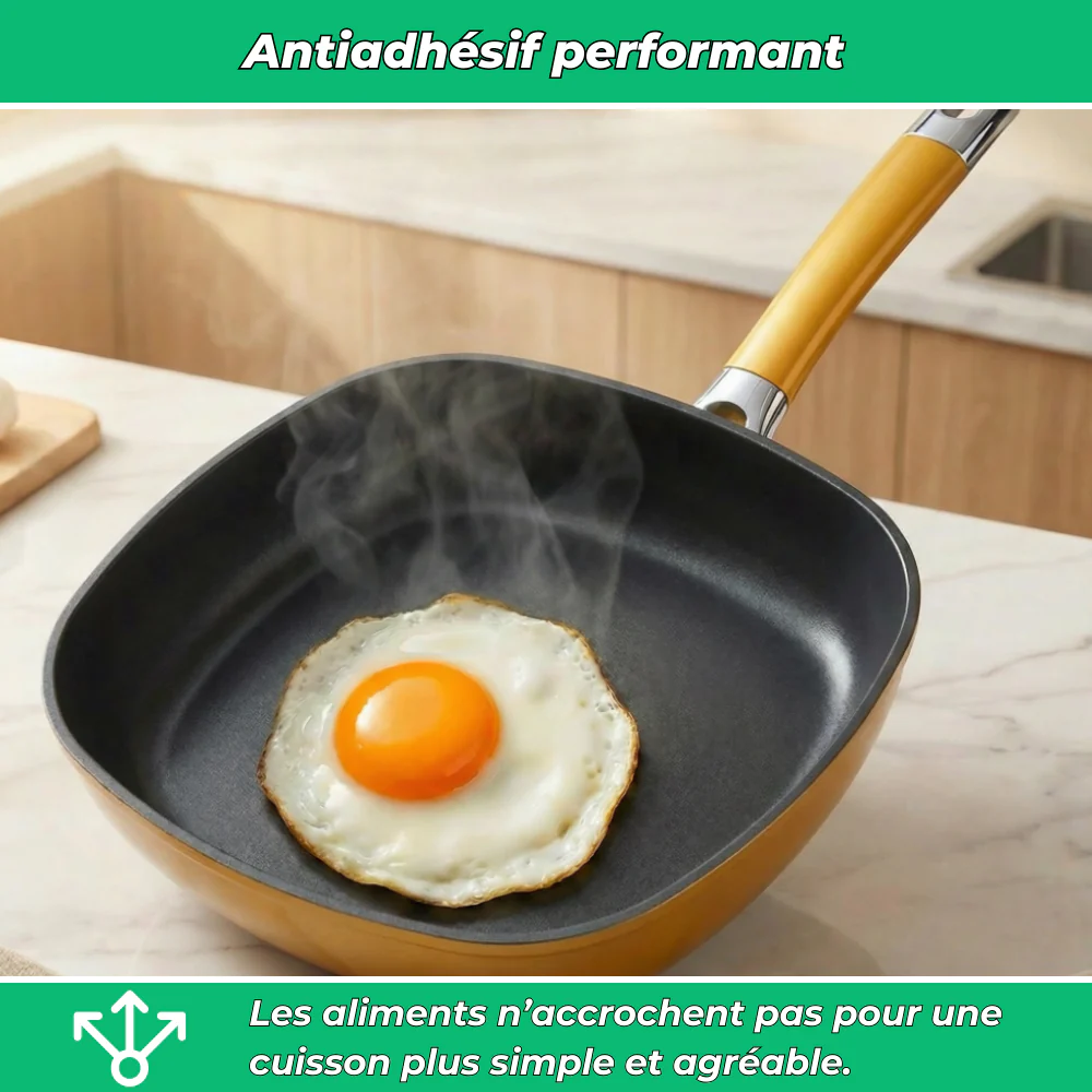 TitaneCook | Poêle Antiadhésive en Titane 30cm | Cuisine Saine Facile | Compatible Induction Gaz - Image 3