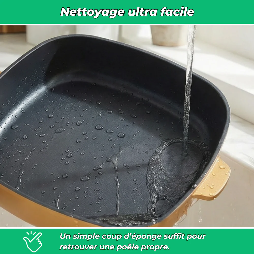 TitaneCook | Poêle Antiadhésive en Titane 30cm | Cuisine Saine Facile | Compatible Induction Gaz - Image 5