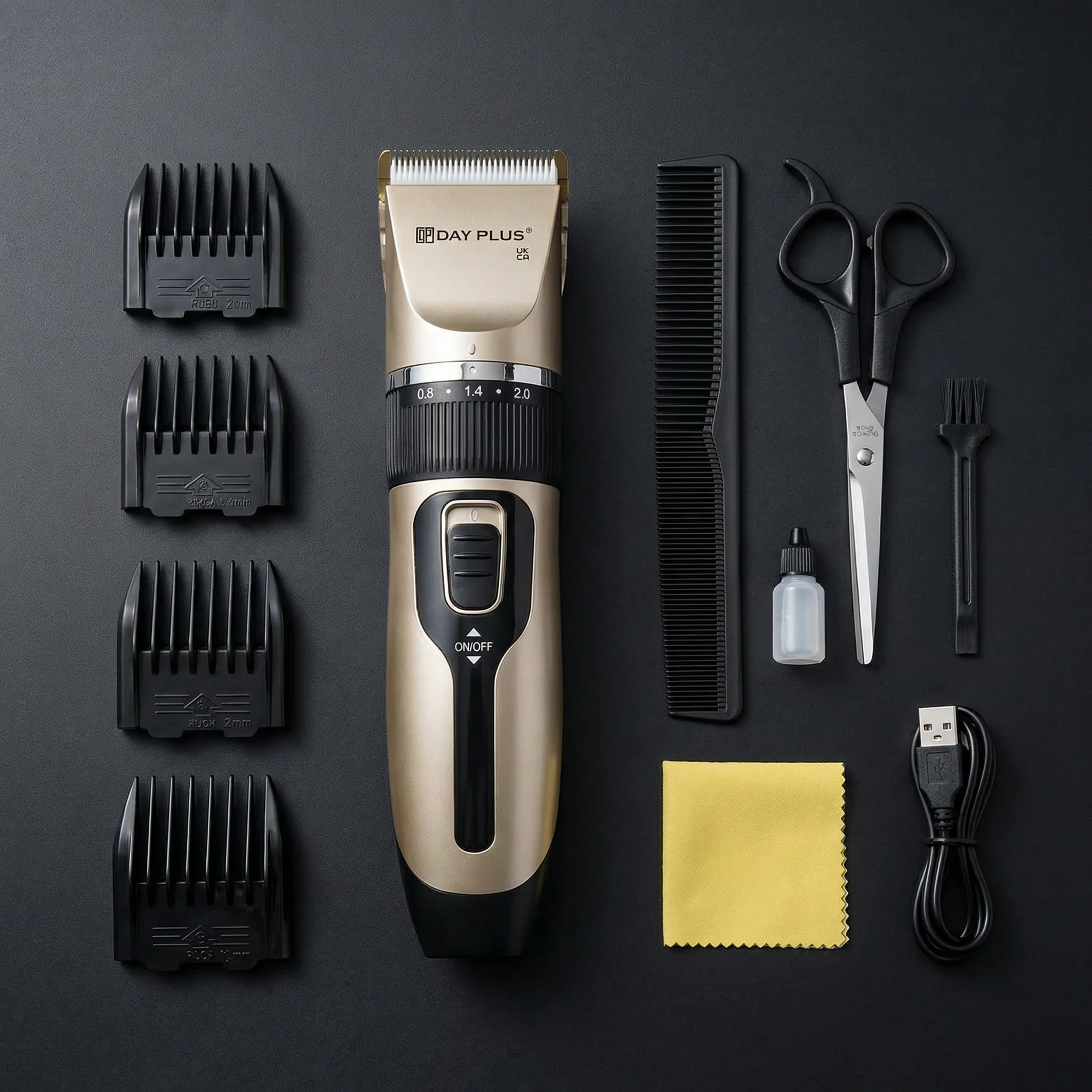 Tondeuse cheveux et barbe professionnelle rechargeable précision kit complet 9 accessoires - Image 2