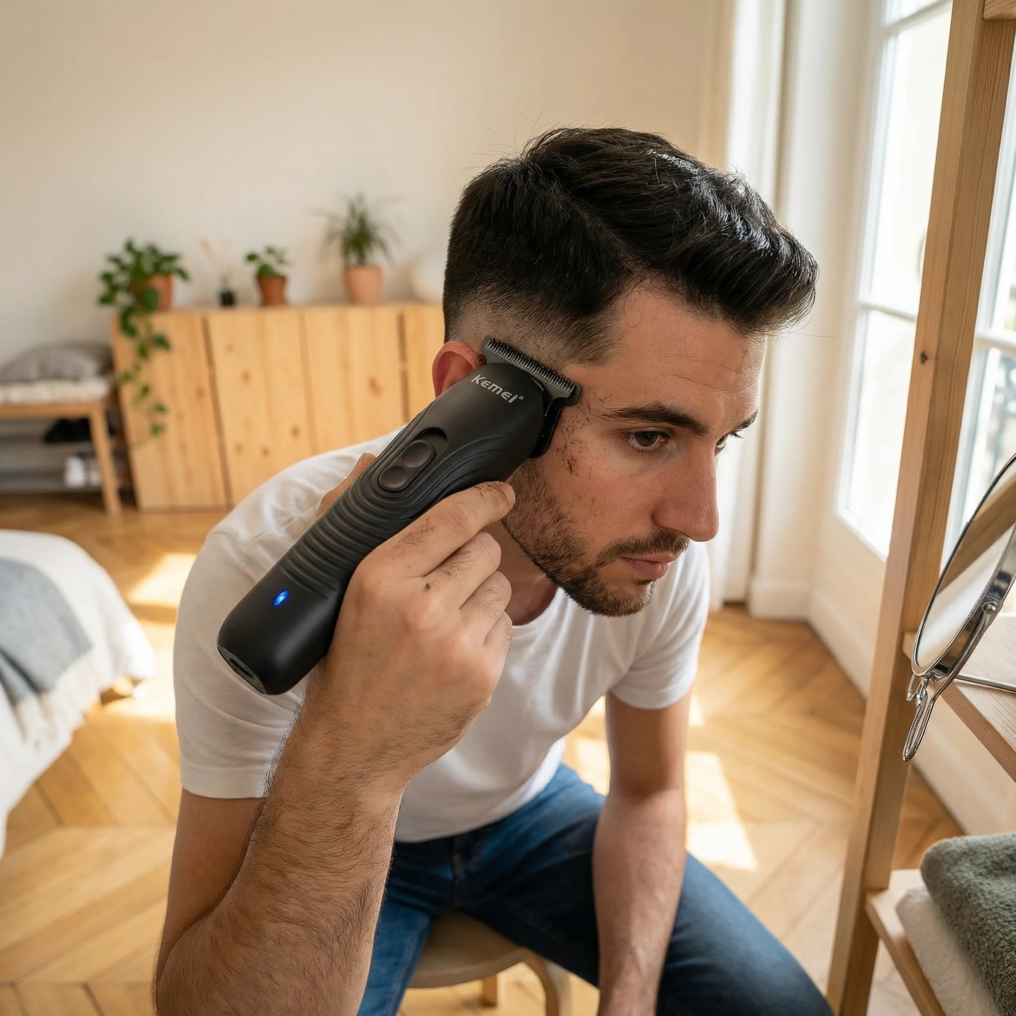 Tondeuse cheveux et barbe professionnelle rechargeable sans fil tondeuse de barbier précision - Image 3