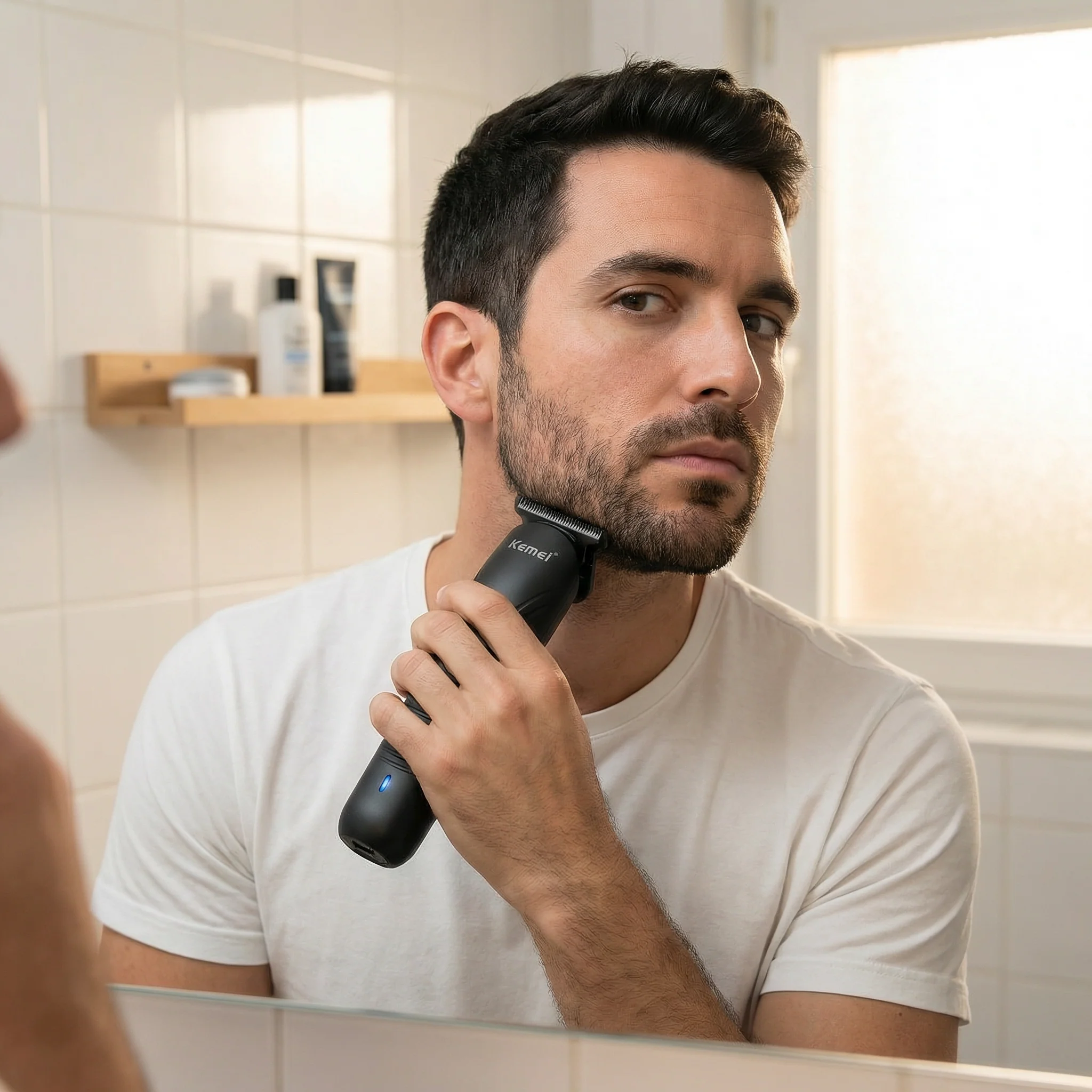 Tondeuse cheveux et barbe professionnelle rechargeable sans fil tondeuse de barbier précision - Image 4