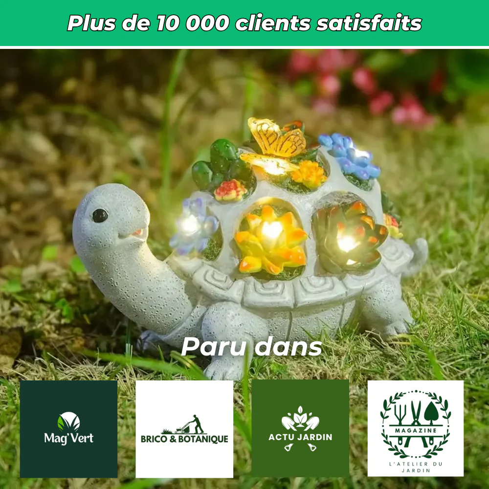 Tortue solaire LED colorée pour jardin - Image 6