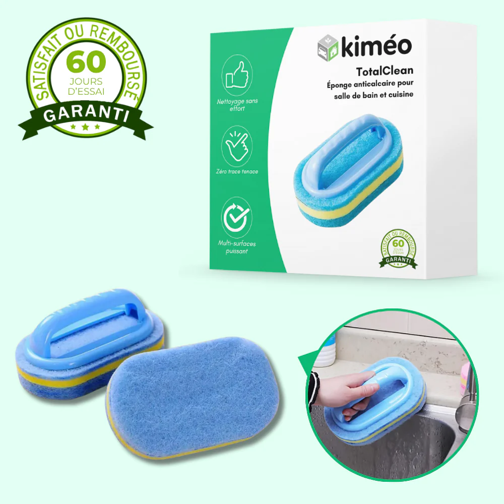 TotalClean – Éponge récurante anti-calcaire pour salle de bain et cuisine - Image 2