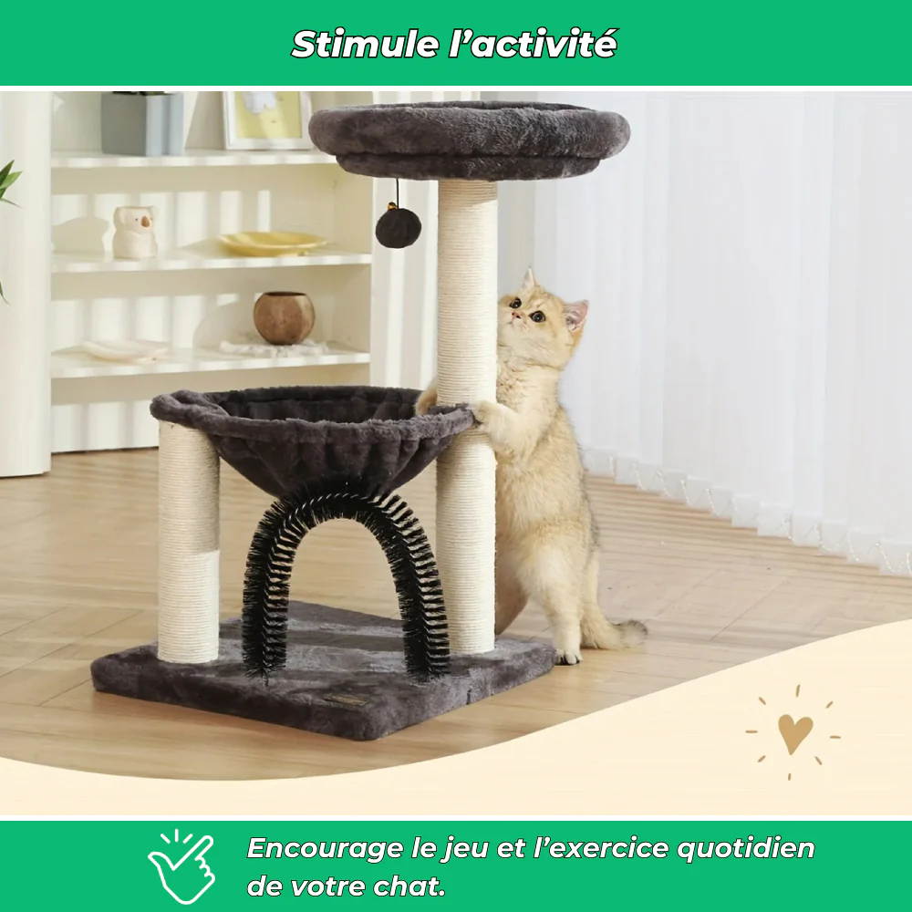 Tour de Jeu Interactive pour Chat – Jouet avec Balles Rotatives et Griffoir - Image 3
