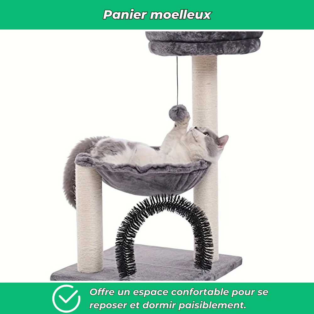 Tour de Jeu Interactive pour Chat – Jouet avec Balles Rotatives et Griffoir - Image 5