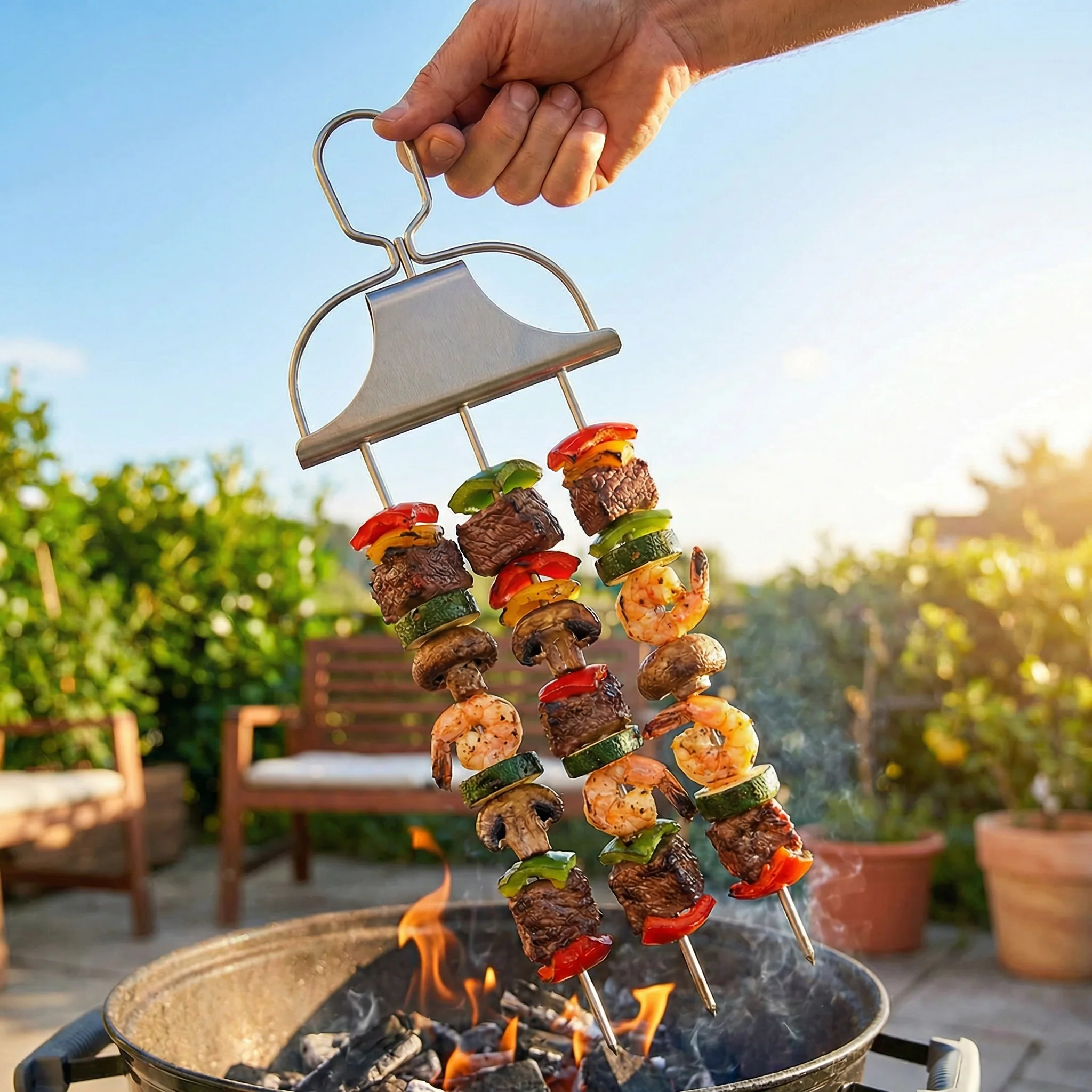 Broch’Max| Brochettes 3-en-1 pour Barbecue | Acier Inoxydable | 1+1 Offert - Image 4