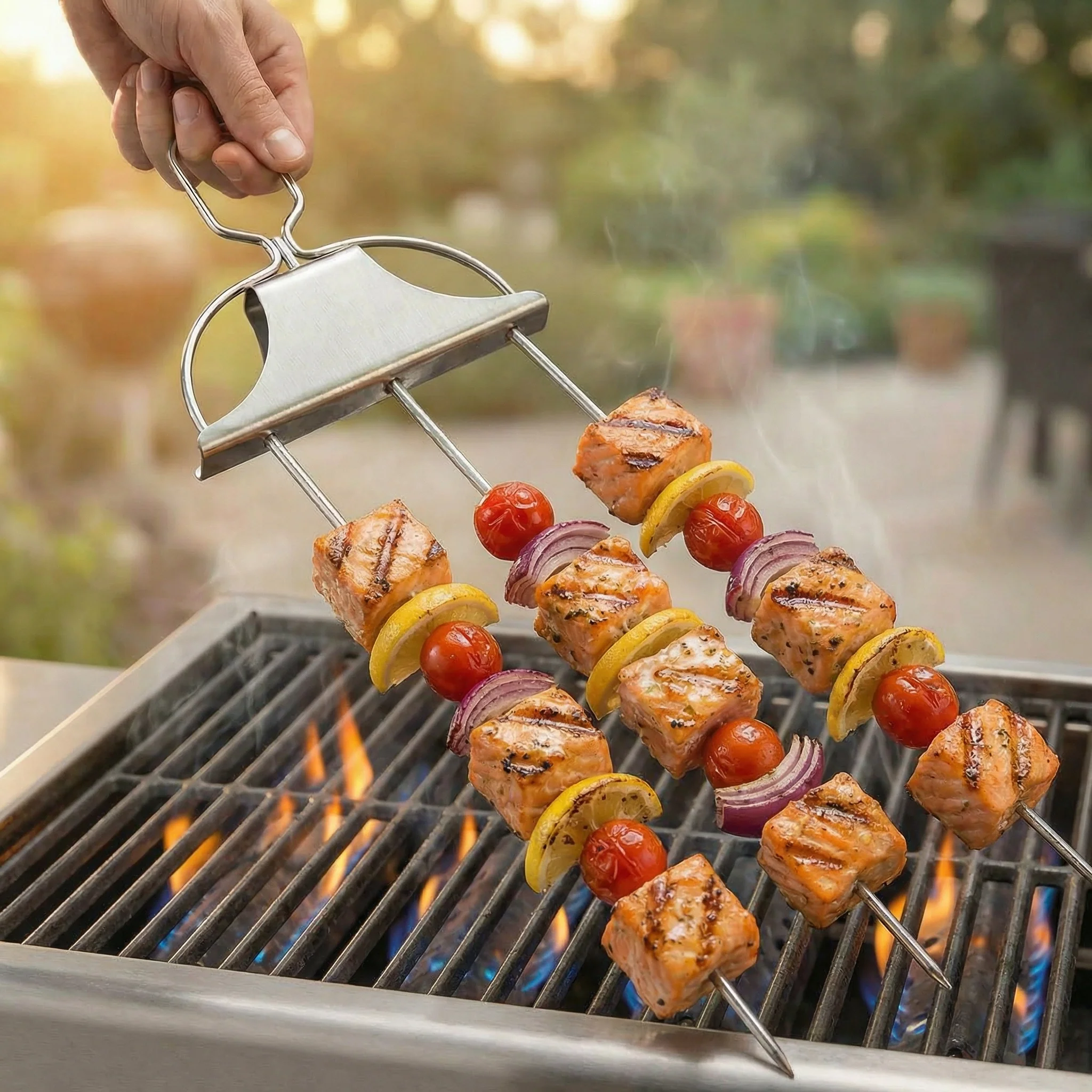 Broch’Max| Brochettes 3-en-1 pour Barbecue | Acier Inoxydable | 1+1 Offert - Image 5