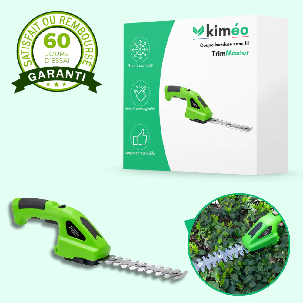 TrimMaster – Coupe-bordure sans fil rechargeable avec sécateur intégré - Image 2