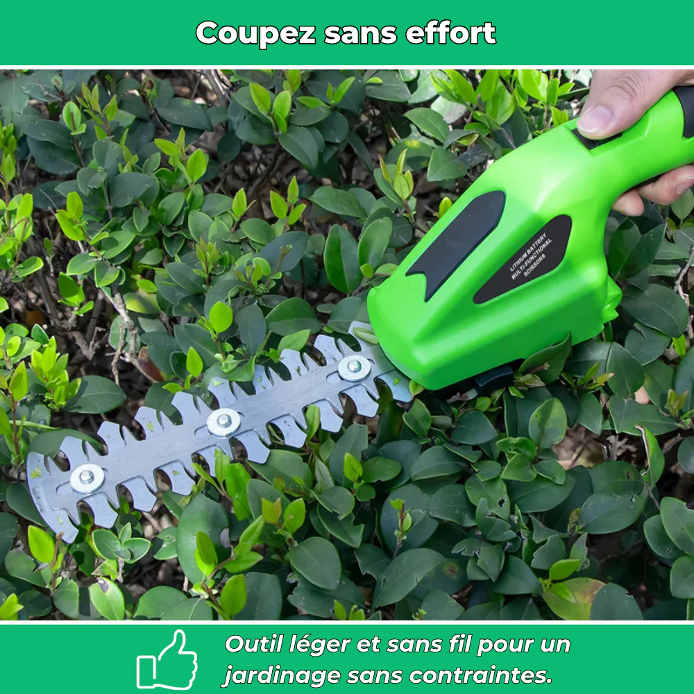 TrimMaster – Coupe-bordure sans fil rechargeable avec sécateur intégré - Image 3