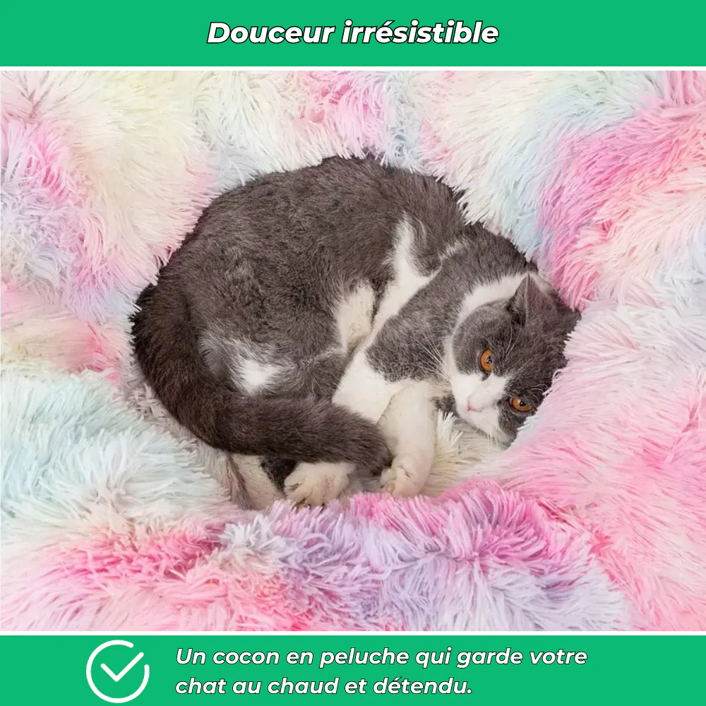 Tunnel pliable en peluche chaud pour chats et petits animaux - Image 3