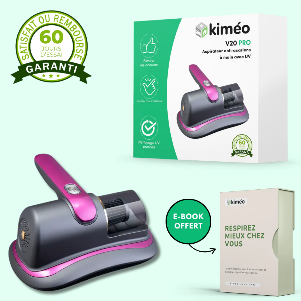 V20 PRO | Aspirateur anti-acariens avec chauffage UV 65℃ | Élimine 99% des Allergènes - Image 2