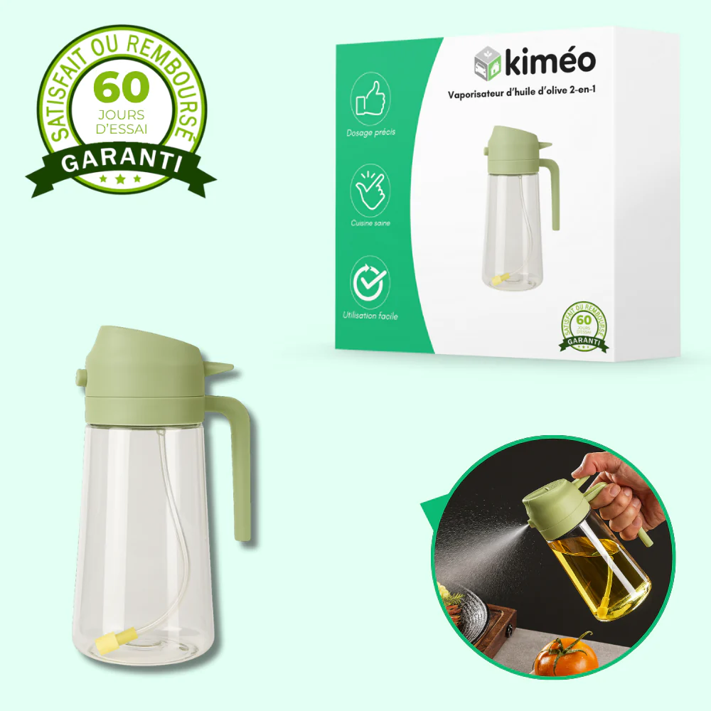 Vaporisateur d’huile d’olive 2 en 1 | Spray et verseur pratique pour cuisson, salade et barbecue - Image 2