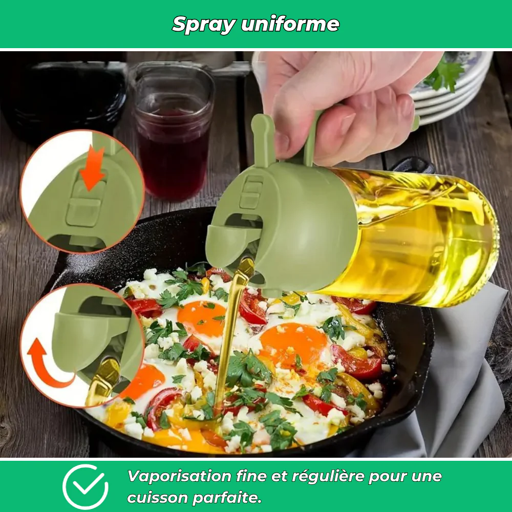 Vaporisateur d’huile d’olive 2 en 1 | Spray et verseur pratique pour cuisson, salade et barbecue - Image 4