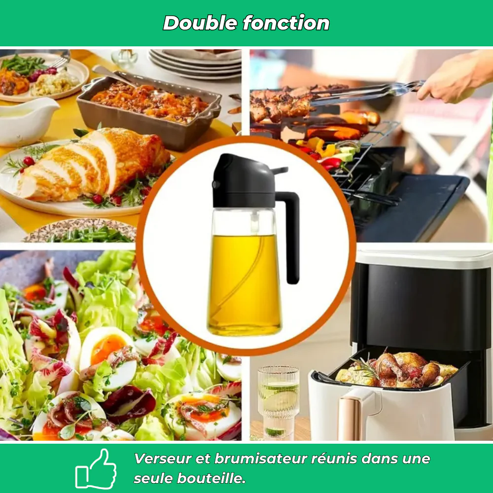 Vaporisateur d’huile d’olive 2 en 1 | Spray et verseur pratique pour cuisson, salade et barbecue - Image 5