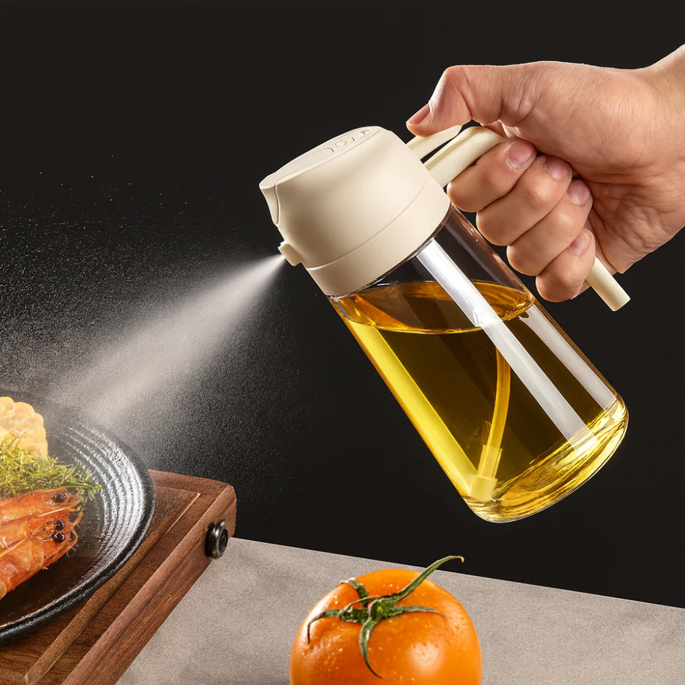 Vaporisateur d’huile d’olive 2 en 1 | Spray et verseur pratique pour cuisson, salade et barbecue - Image 7