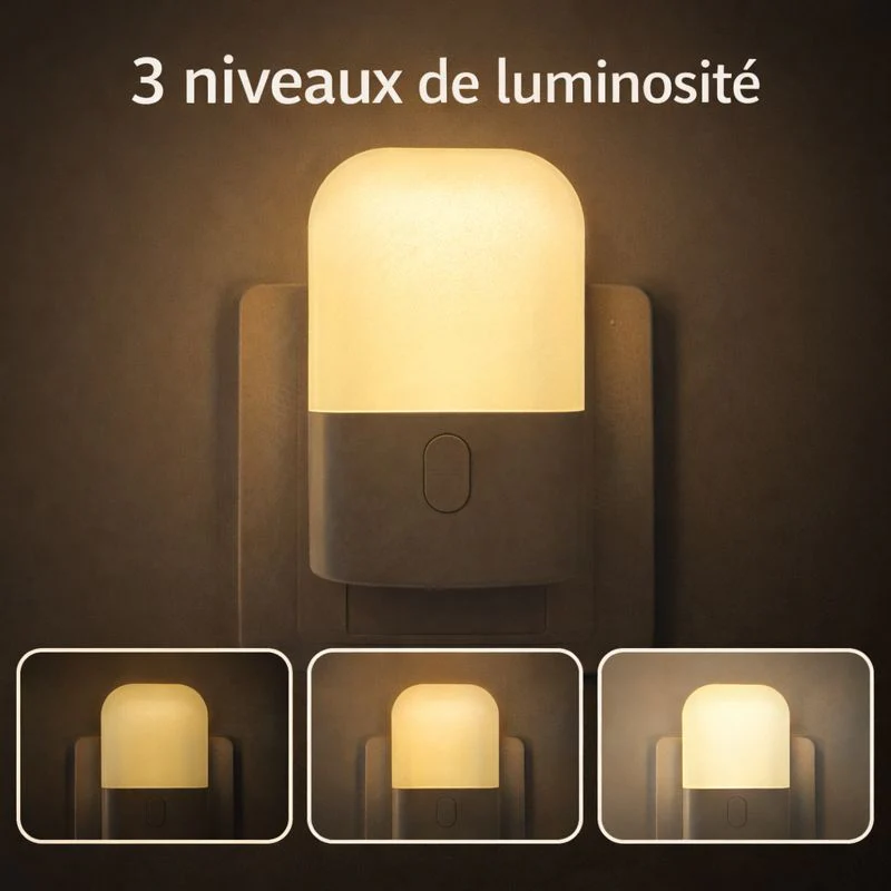 Veilleuse LED à intensité réglable – Capteur de lumière, éclairage automatique, faible consommation - Image 5