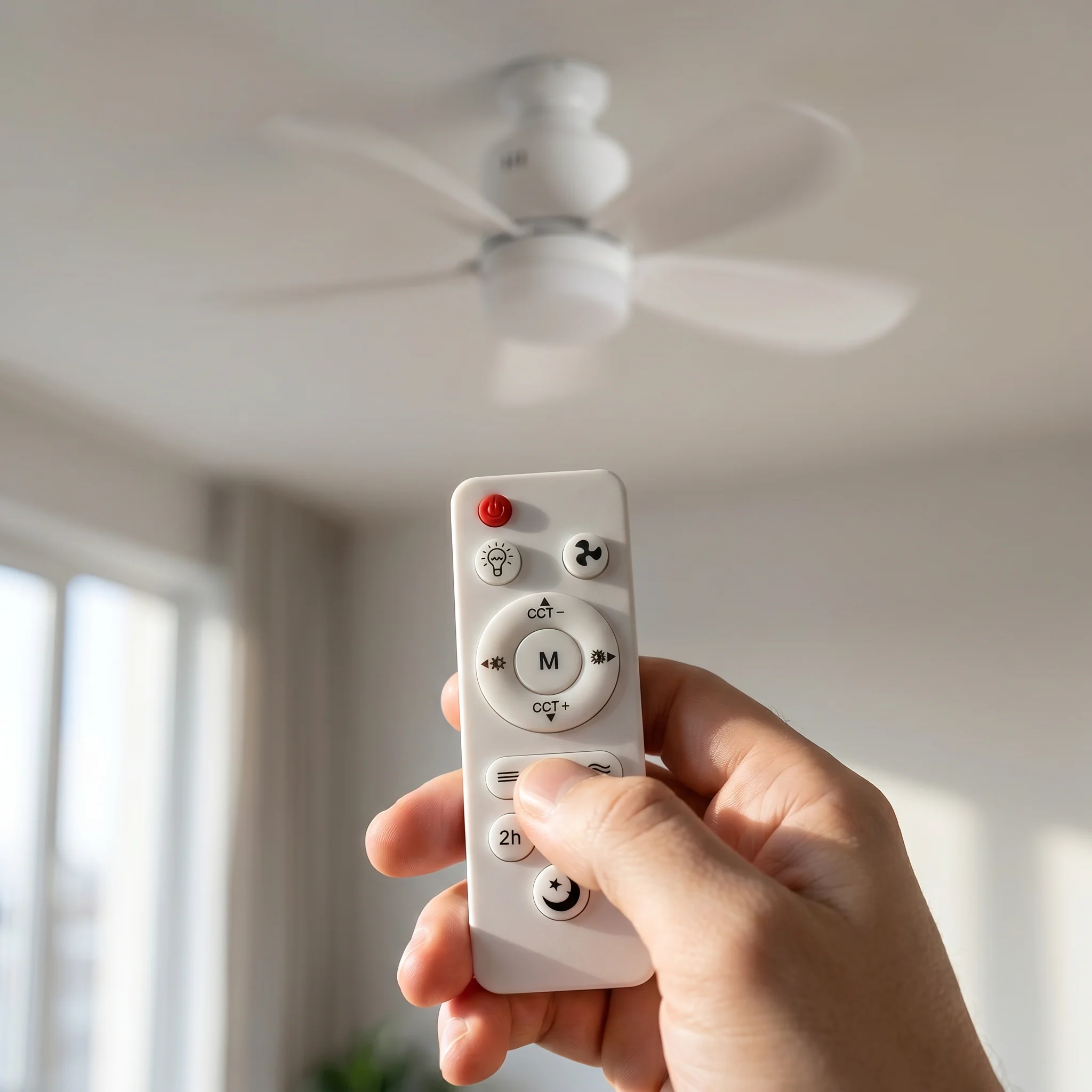 Ventilateur de Plafond avec LED Silencieux & Connecté | Ventilateur Plafonnier 5 Pales avec Télécommande - Image 2