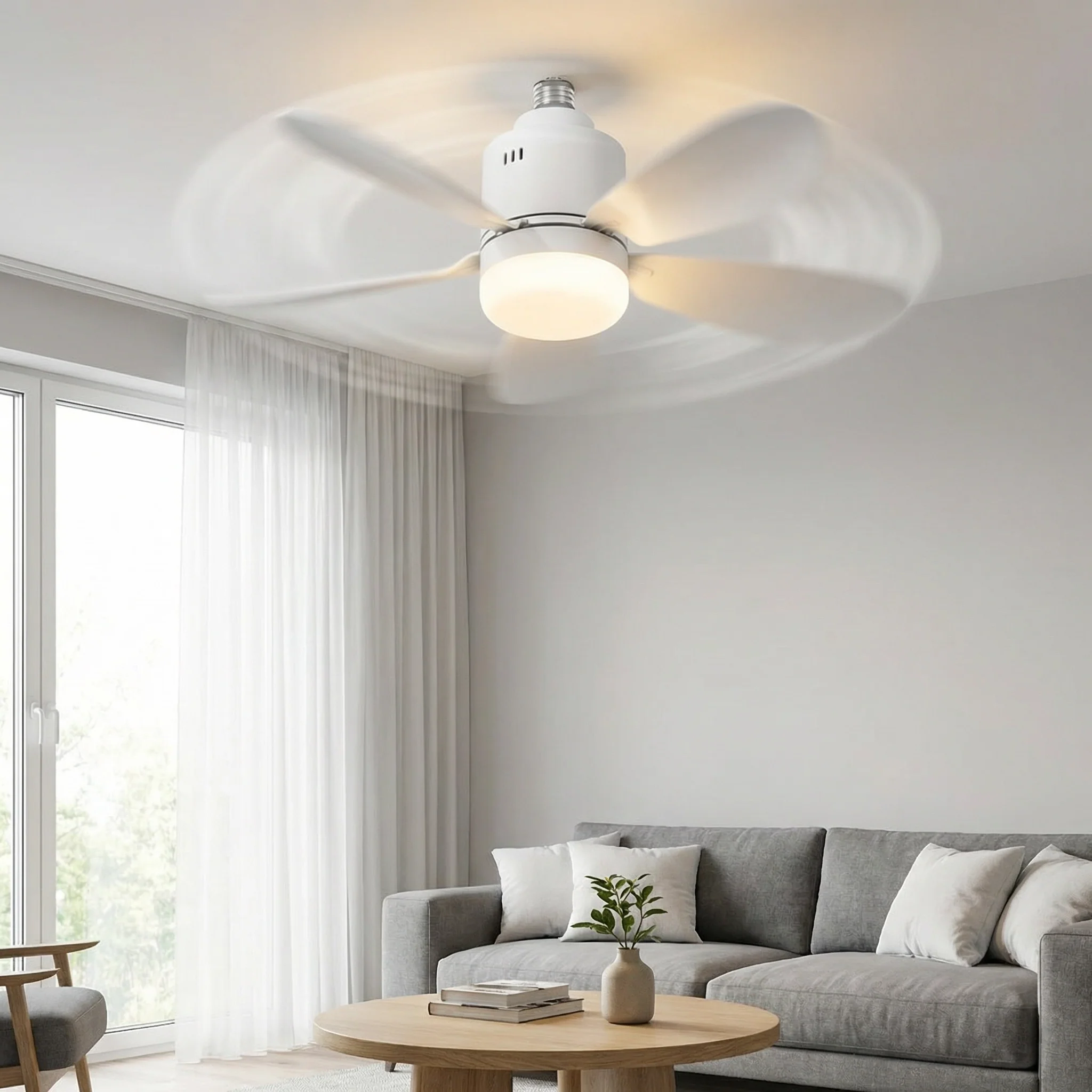 Ventilateur de Plafond avec LED Silencieux & Connecté | Ventilateur Plafonnier 5 Pales avec Télécommande - Image 5
