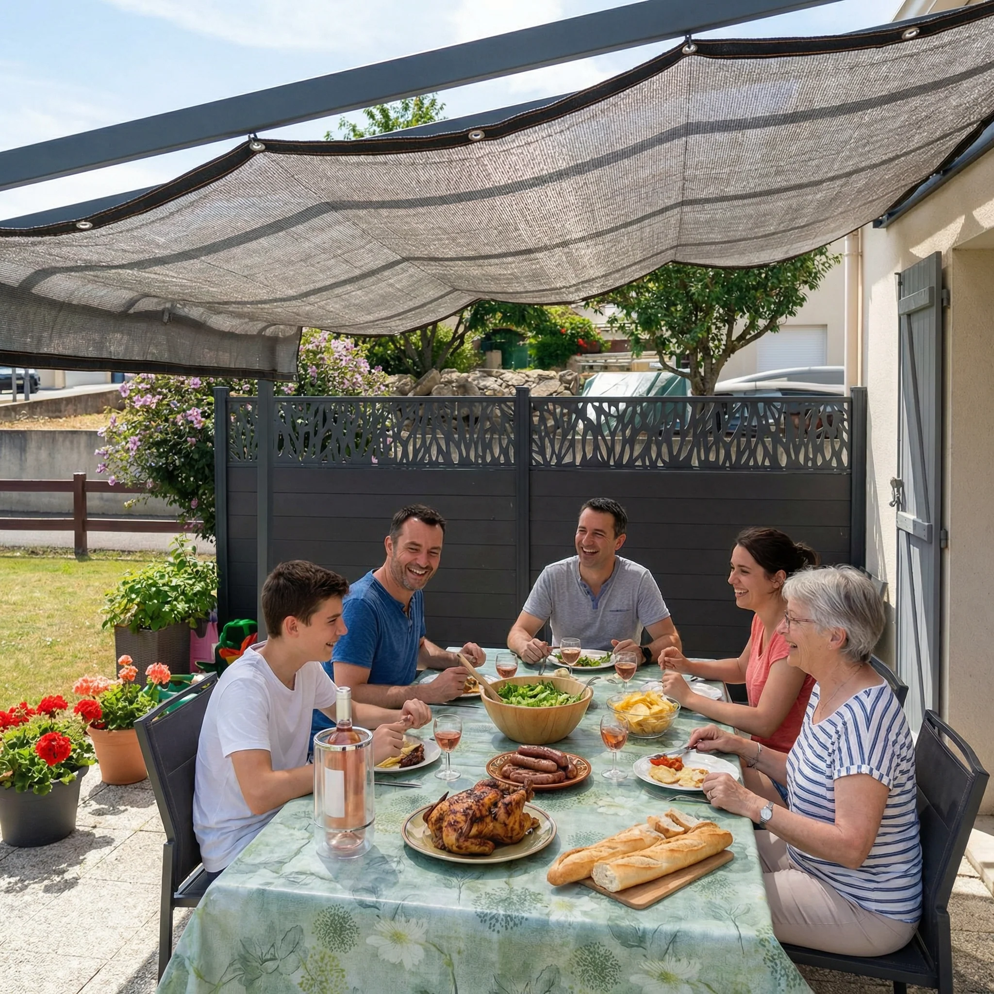 Voile d'Ombrage Premium | Protection Solaire Jardin Anti-UV Résistant Terrasse Extérieur - Image 2