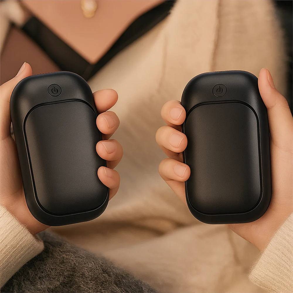 Warmix | Chauffe mains rechargeable réutilisable Lot de 2 portable double chaleur hiver