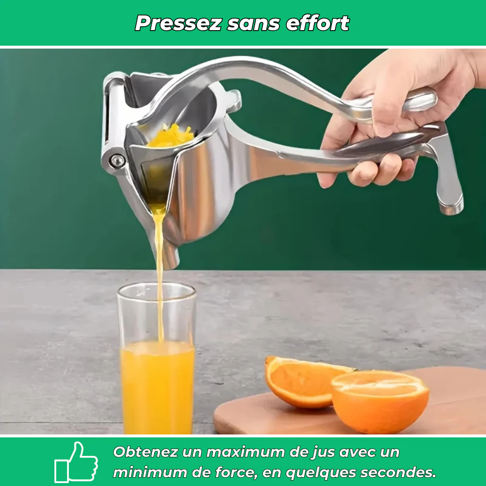Zestio | Presse-agrumes manuel en acier | 3-en-1 pour jus frais - Image 3