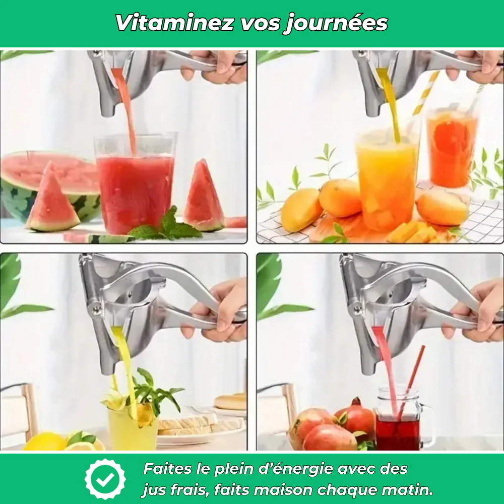 Zestio | Presse-agrumes manuel en acier | 3-en-1 pour jus frais - Image 5